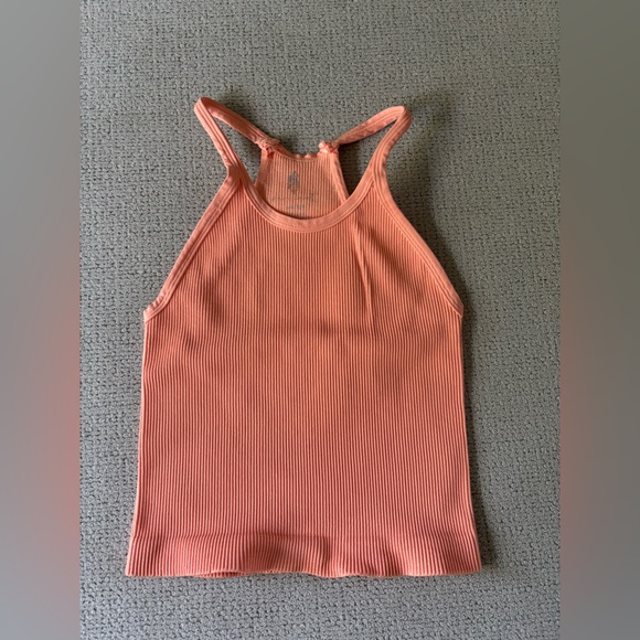 Free People Happiness Runs Long Crop Tank in Peach Punch XS/S - Picture 5 of 7